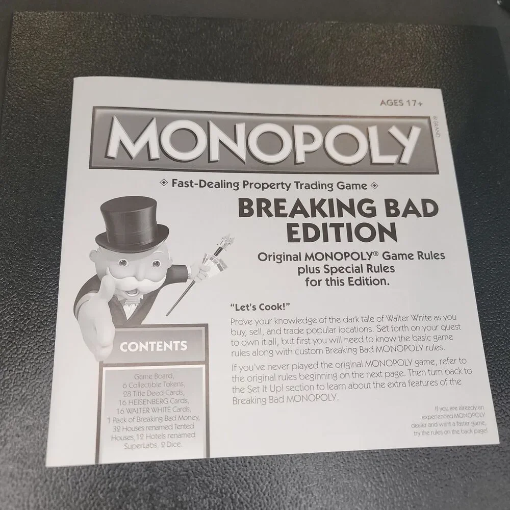 Breaking Bad Monopoly Board Game 100% Complete 2020 USAopoly Collector Edition M